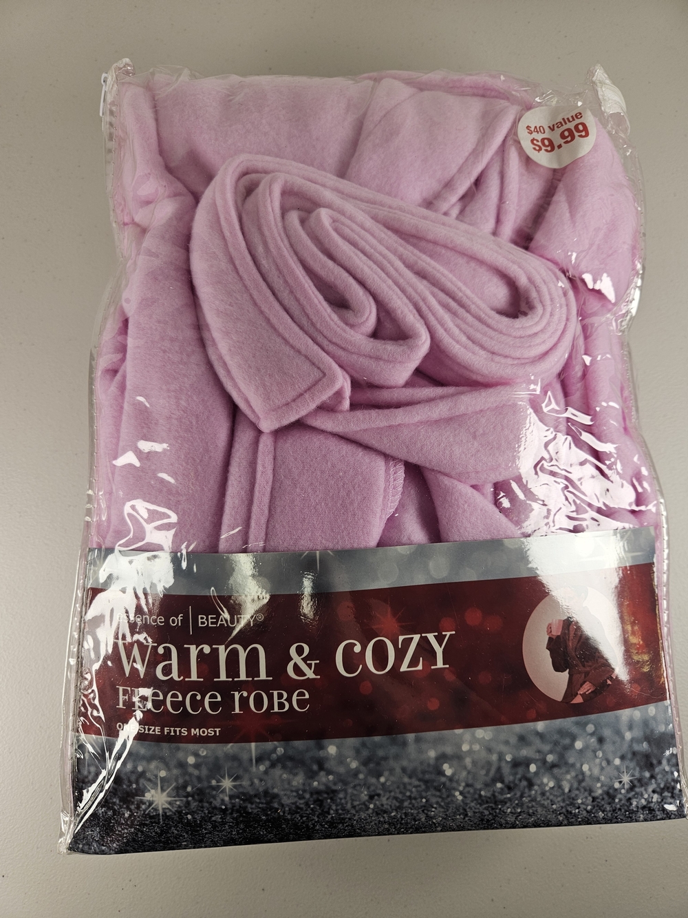 Brand New Warm & Cozy Pink Fleece Robe One Size Fits All